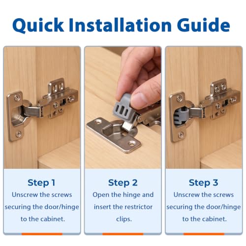 50Pcs Cabinet Restrictor Clips 86 Degree Angle Restrictor Restriction Clips