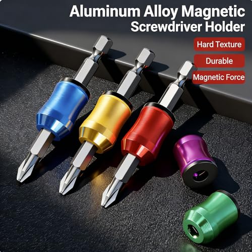 Strong Magnetic Screw Ring,Magnetic Screw Holder,Bit Magnetizer,Removable Screwdriver Head Magnetic Ring,For Heavy-Duty Magnetic Screw Ring for Hex Screwdrivers & Power Drills (3Pcs)