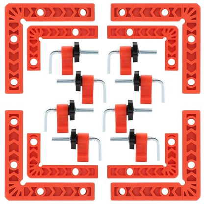 16pcs Right Angle Clamp Set, 90 Degree Clamp,Positioning Squares, 3/4inch x 8 Right Angle Clamp with 8 Clamp,Corner clamps Woodworking Tool