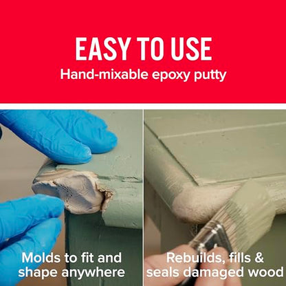 J-B Weld Tan KwikWood Wood Repair Epoxy Putty, 1 oz. Stick - size: 3.5 inch
