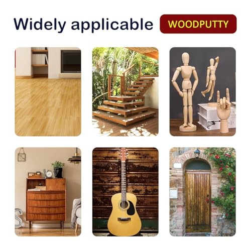 White Wood Filler, 9.87 oz Wood Putty Furniture Repair Kit - color: White