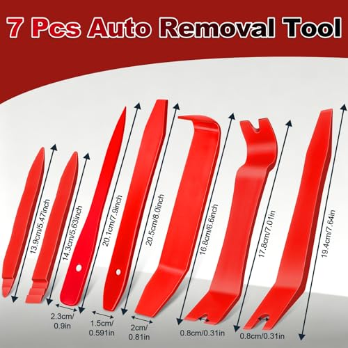 Keze 8 Pcs Auto Trim Removal Tool Kit - Red - color: Red-8 Trim Removal Tool Set