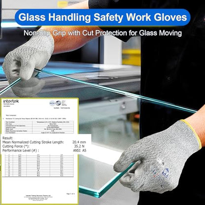 Dowellife Cut Resistant Work Gloves for Men & Women - ANSI A5 & EN388 Level 4, Breathable PU Coated, Grey Non-Marking - for Gardening, Fishing, Automotive, Construction, Wood Carving (Small, Grey) - size: Small (Pack of 2)