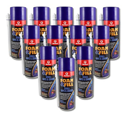 Red Devil 091312 Foam & Fill Small Gaps & Cracks Expanding Polyurethane Sealant, 12 oz, Off-White, Case of 12 - size: 12 oz, style: Pack of 12