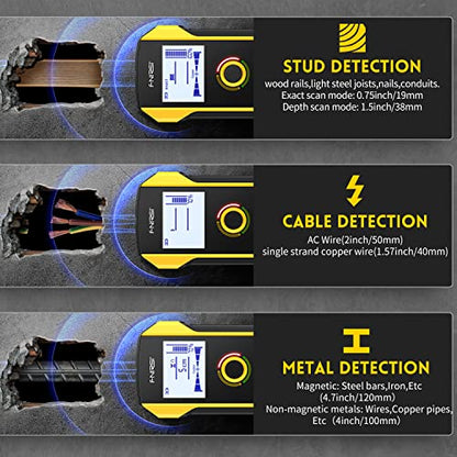 FNIRSI WD-01 6 in 1 Rechargeable Stud Finder Wall Scanner, Positioning Hole - size: WD01