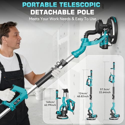 Drywall Sander with Vacuum Dust Collector, Foldable & Extendable Handle