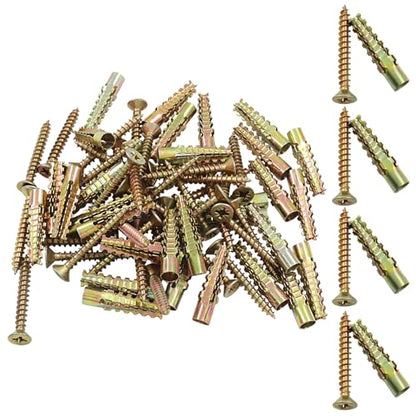 BokWin 50 Pack Gold Anchors and Screws Kit