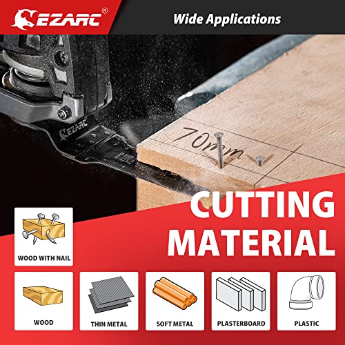 EZARC Titanium Oscillating Saw Blades, Extra-Long Oscillating Multitool Blades for Metal, Wood Nails, Screws Cutting, Plastic, 3 Pack - size: 3 Pcs Titanium