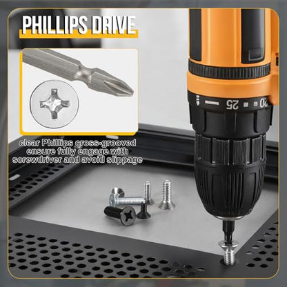 DTGN #6-32x1-1/8 Phillips Flat Head Machine Screw 304 Silver 30pcs - color: Silver, size: #6-32x1-1/8"