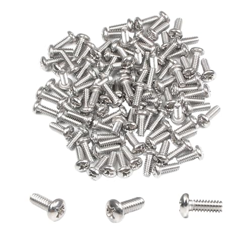 100PCS #6-32 x 3/8" Machine Screws, Phillips Pan Head, 304 Stainless Steel - size: 6#-32 x 3/8"