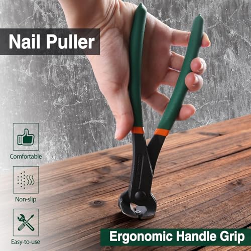 SPEEDWOX 8-Inch End Cutting Pliers Nail Puller End Cutting Nippers Nail Remover Tools Staple Puller Nippers Tool Nail Puller Tool For Carpenter Wire Cutting End Snips For Pulling Nails Cutting Wires - size: 8"
