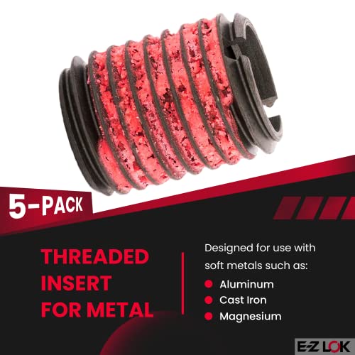 E-Z LOK Thread Insert, 0.625-11 Internal, 0.875-9 External, 5 ct