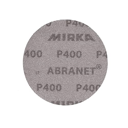 Mirka Abranet 5 Inch 400 Grit Mesh Sanding Discs, Hook and Loop, 10 Pack - size: Grit 400