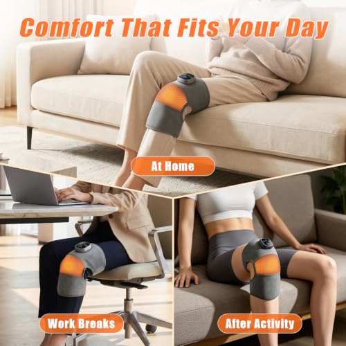 Knee Heating Pad with Massage, 1 Pack Rechargeable Knee Massager - size: 1 Pack