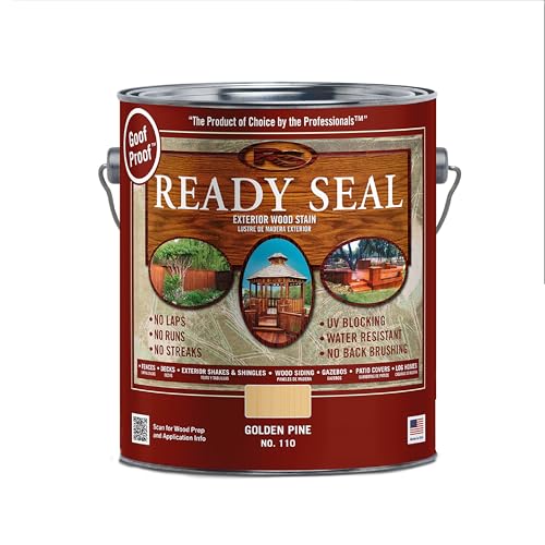 Ready Seal Exterior Wood Stain & Sealer, Golden Pine, 1 Gallon - color: Golden Pine, size: 1 Gallon