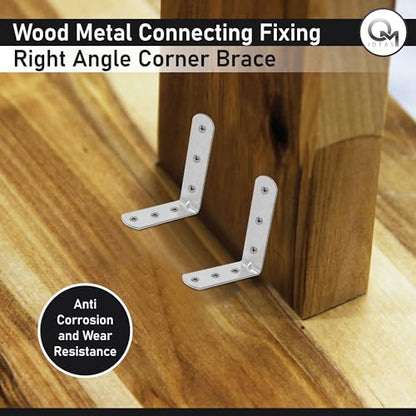 20 Pack Angle Brackets (1.97" x 1.97" x 0.63") – 90° L-Shape Corner Brace Plate Wood Metal Connecting Fixing Joining Repair Support Galvanized Connector - size: 1.97" x 1.97" x 0.63"