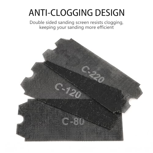 18PCS Drywall Sanding Screen Mesh Sandpaper Grit 60 80 120 180 220 320 - size: 60 80 120 180 220 320Grit-18pcs