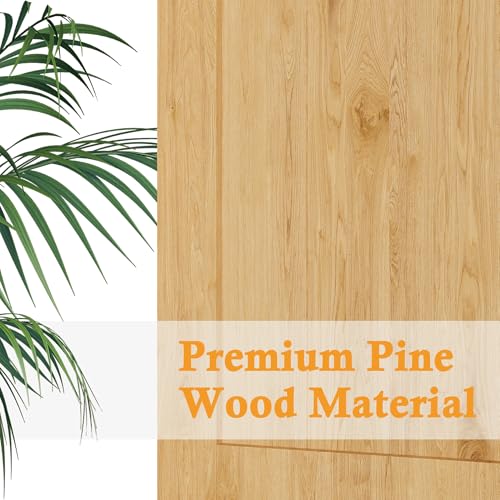 Bifold Doors for 24"x80" Opening, Solid Pine Wood Interior Folding Doors - size: 23.45" x 77.75" (fit 24*80.5-80.75 opening)