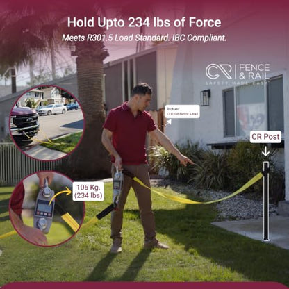 CR Fence & Rail Handrails for Outdoor Steps & Indoor Stair Railing Kit, 3-4 Steps Safety Hand Rail for Porch & Deck (Pack of 2) - size: 3-4 steps(2 Pack)