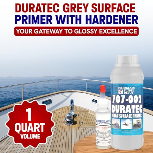 Fiberglass Supply Depot Duratec 707-002 Grey Surface Primer Quart with 15cc Hardener