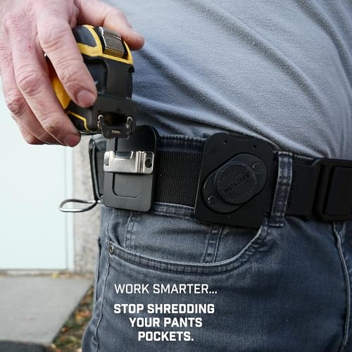 Holstery TapeMaster | Clip-On Tape Measure Holder - Low-Profile Measuring Tape Holster for Your Belt, Tool Bags, Pockets, or Pants - style: TapeMaster Pro