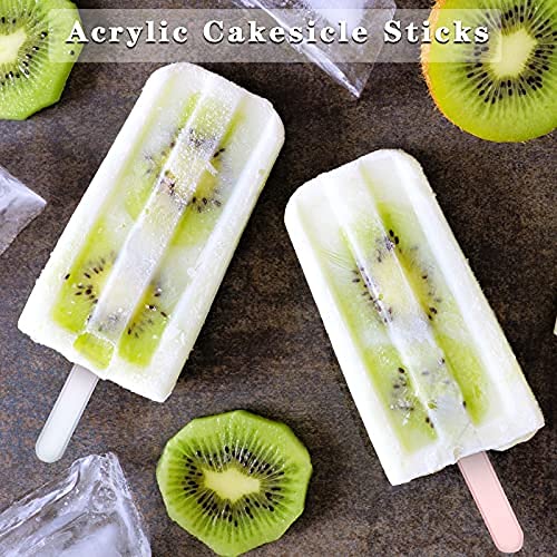 30 Pcs Reusable Acrylic Cakesicle Sticks, 4.5 Inches, Rainbow - color: Rainbow, size: 4.5inch