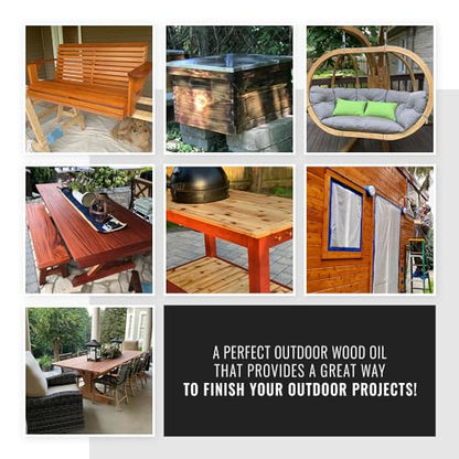Real Milk Paint, Wood Finish for Outdoor Furniture Gallon Outdoor Defense Oil, Sealer, Protector with Tung Oil for Finishing Fence, Deck, Cedar Garden Bed - size: Gallon