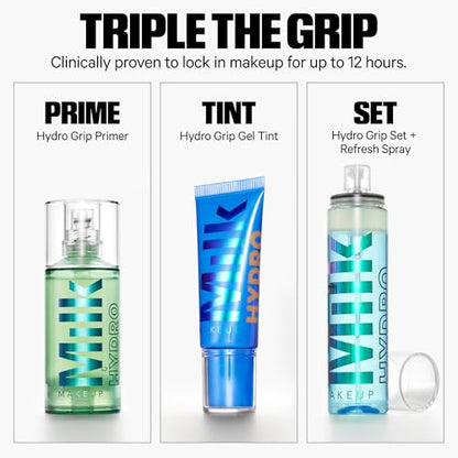 Milk Makeup Hydro Grip Primer with Hyaluronic Acid + Niacinamide – Hydrating Face Primer Grips Makeup for Up to 12 Hours – Silicone-Free, Lightweight Gel with Dewy Finish - style: Medium - 1 Fl Oz