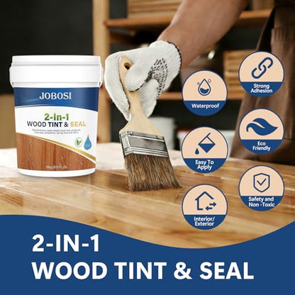 Advanced Wood Stain & Sealer, (Transp, 1 Gallon), Enhances Wood Grain, Waterproof, Flexible, Crack Resistant, Weather Resistant, Non-Toxic Environmentally Friendly, to Wooden, Furniture, Fence, Shed - color: Transp, size: 1 Gallon
