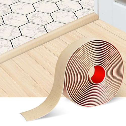 FONUNO Vinyl Floor Transition Strip Self Adhesive Threshold Strip 2" W - color: Beige, size: 5cm, 6.56Ft