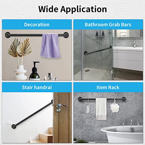 Wall Handrail 3FT/90CM,Industrial Staircase Railing 1.25 Inch Tube Diameter - size: 3 Feet