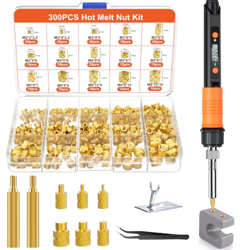 Preciva Heat Set Insert Tool, M2-M8 Threaded Inserts Kit for 3D Printing
