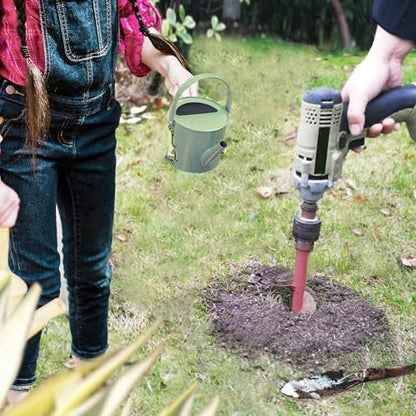TCBWFY 3.5" x16 Inch Pink Garden Auger Drill Bit for Planting- Perfect for Planting Bulbs, Flowers, and Small Trees - size: 3.5"x16"-Pink