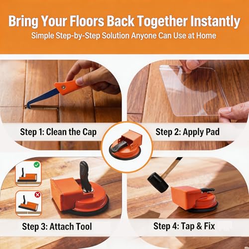 Floor Gap Fixer Tool Kit 110 lbs Suction Cup Plank Repair Tool Set - color: Single-Tap Gap Fixer
