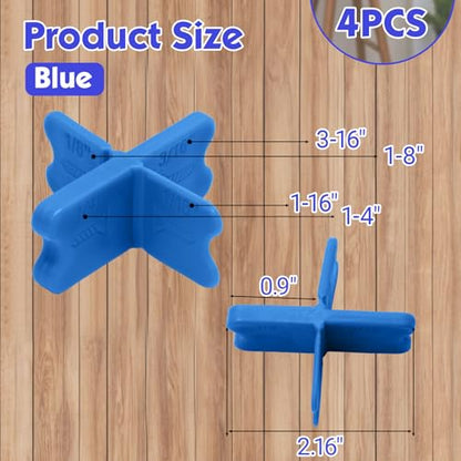 4 Pcs Deck Spacer Blue for Pressure Treated Composite Decking - color: Blue, size: 4