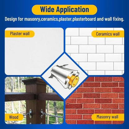 Kenbry Drywall Anchor Repair Kit,1.96' x 39.37' Patch Easy Cut for Fast Loose Anchors Fix, No Need to Redrill or Fill, Ideal for Most of Surfaces