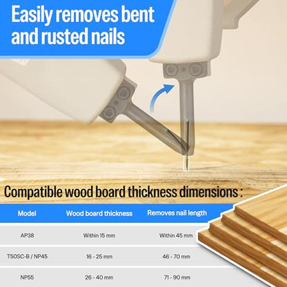 meite T50SC-B Pneumatic Nail Remover 9-16GA Denailer for Pallet Recycling - size: for 1-3/4"~2-3/4"(46-70mm) Nail Length