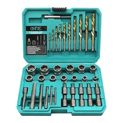 Bolt Extractor Kit & Screw Extractor Set, 40 Pcs - size: 40 Piece