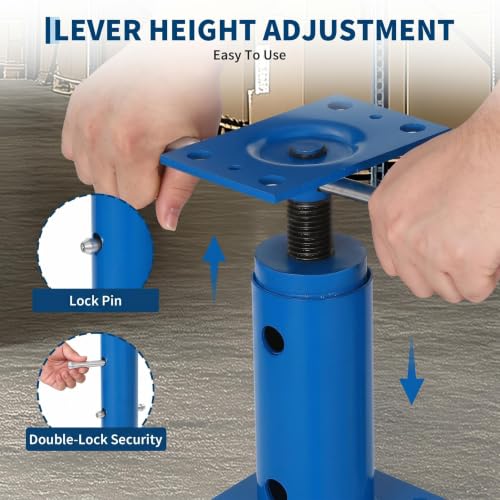 OUTLANE House Floor Jacks, 2 Pack 53"-93" Adjustable Jack Post 18000 LBS - color: Blue, size: 53"-93"