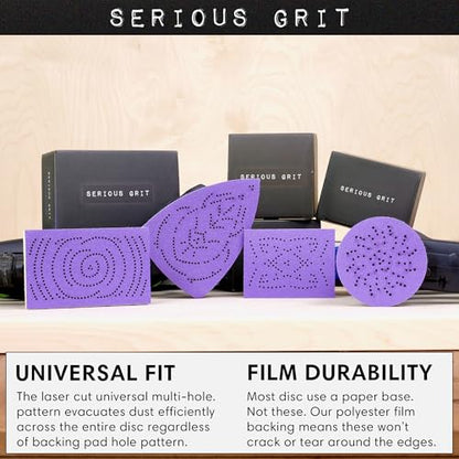 Serious Grit - 3x4 P60 Grit Ceramic Multi-Hole Sanding Sheets - 25 Pack - style: 60 Grit