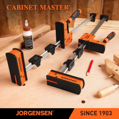 JORGENSEN 60-Inch Parallel Bar Clamps, 2-Pack Cabinet Master Bar Clamps - size: 60 Inch