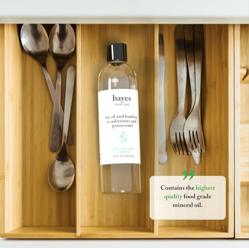 Bayes Food Grade Mineral Oil for Cutting Board - Mineral Oil Food Grade for Bamboo, Teak & Wood Conditioner and Protectant - Cutting Board Oil Food Grade Formula - Wood Oil for Cutting Board - 8 oz - size: 8 Fl Oz (Pack of 2)