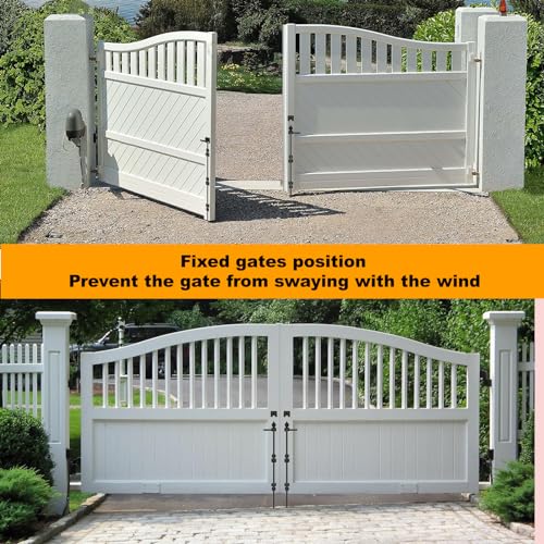 24" Cane Bolt Drop Rod for Gate, Heavy Duty Gate Latch 1 Pack - color: 24"-Black, size: 1 Pack
