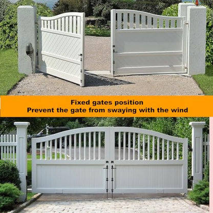 24" Cane Bolt Drop Rod for Gate, Heavy Duty Gate Latch 1 Pack - color: 24"-Black, size: 1 Pack