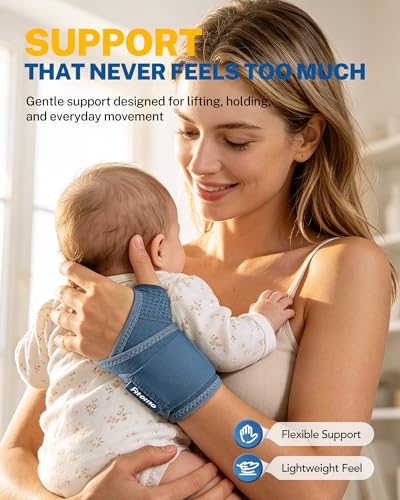 Wrist Brace with Soft-Touch Fabric, Breathable Compression Support - color: Blue, size: S/M