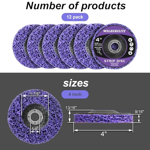 6-Pack Paint Stripper Discs 4" for Angle Grinder Rust Stripping Grinding Wheel Removal Metal Quick Sanding Replacement - style: 4 in - 6 pk