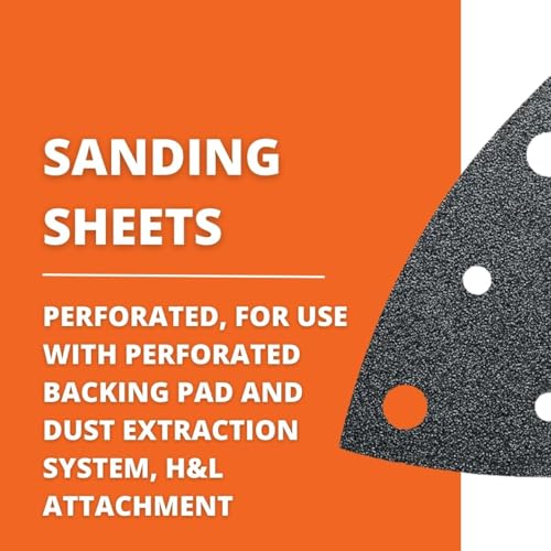 Fein Sanding Sheets with Hook & Loop Attachment - size: 120 Grit, 5-Pack