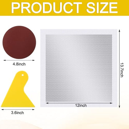 Yaocom 4 Pcs 12x12 Inch Drywall Patch Repair Kit, Self Adhesive Mesh - size: 12 x12"