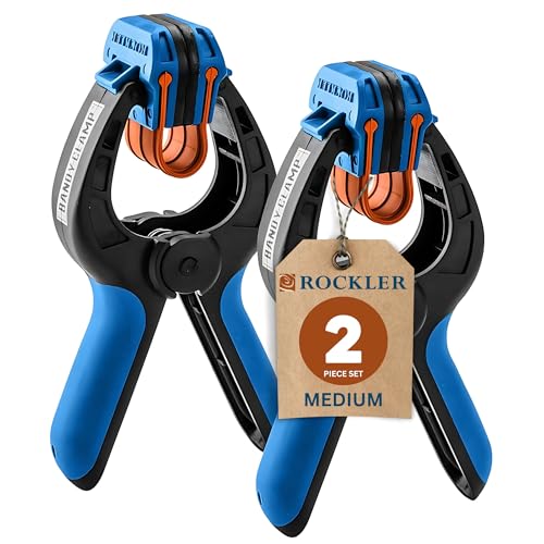 Rockler Medium Spring Bandy Clamps (Pair) One-Handed Nylon Clamps - size: 1PACK-Medium