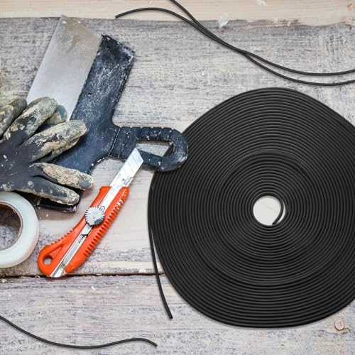 Frienda Backer Rod Foam Rubber Caulk Saver Concrete Expansion Joint Filler Weather Strip Seal for Gaps and Joints (Black,1/8 Inch X 50 ft) - color: Black, size: 1/8 Inch x 50 ft